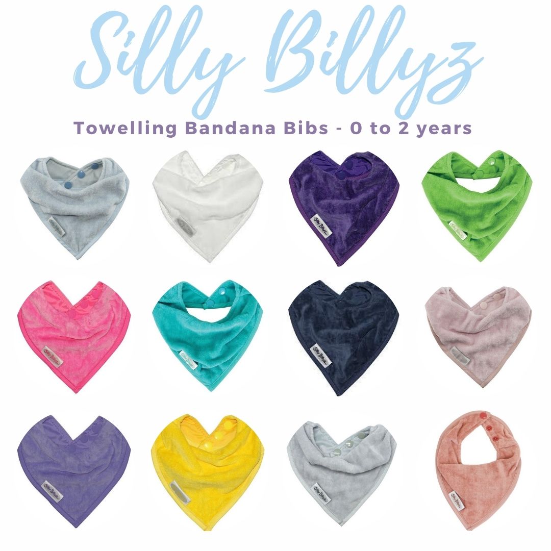 Silly Billyz Toweling Bandana Bibs 0 to 2 Years 
